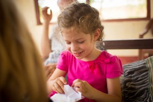 Flower-girl loved "directing" the resurrection egg activity...and finding surprises in hers!