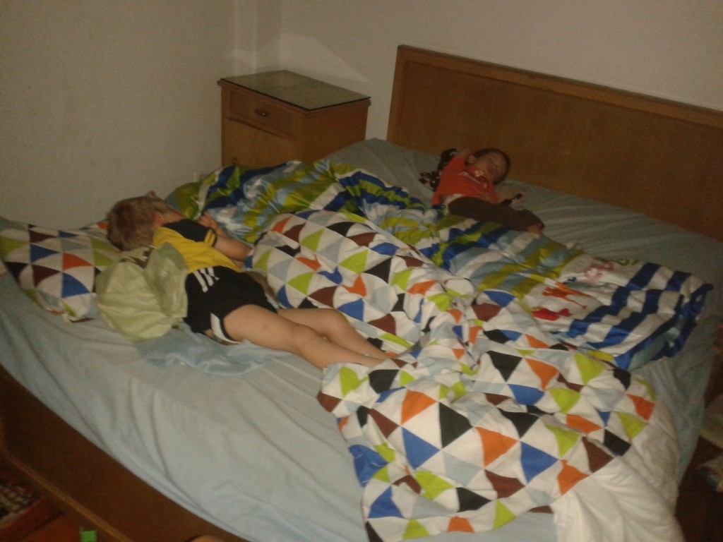 2:50p-sleeping boys. It is nap time an easy feat after the heat of the day!