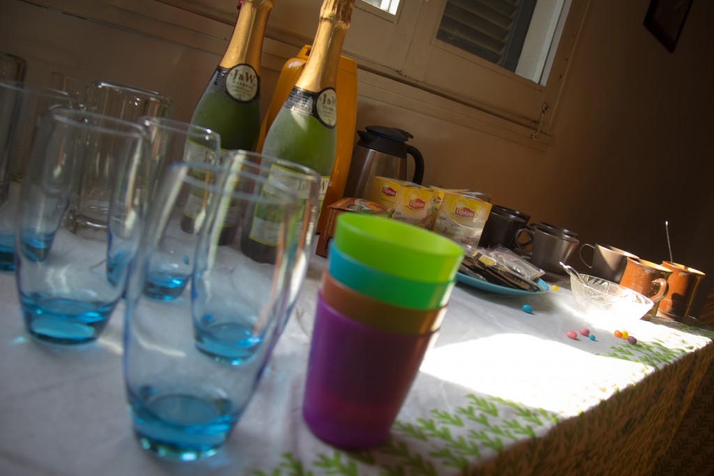 We had guests over so Jon found sparkling Cider for a special drink. So fun!