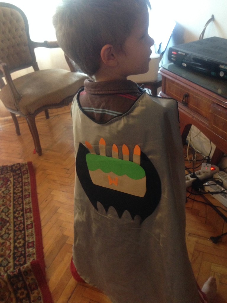 He wore a super-hero cape to school so everyone would know it was his birthday